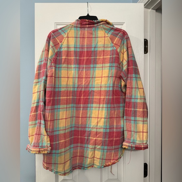 We The Free Summer Daydream Plaid Button Down- 70s Combo - Picture 6 of 10